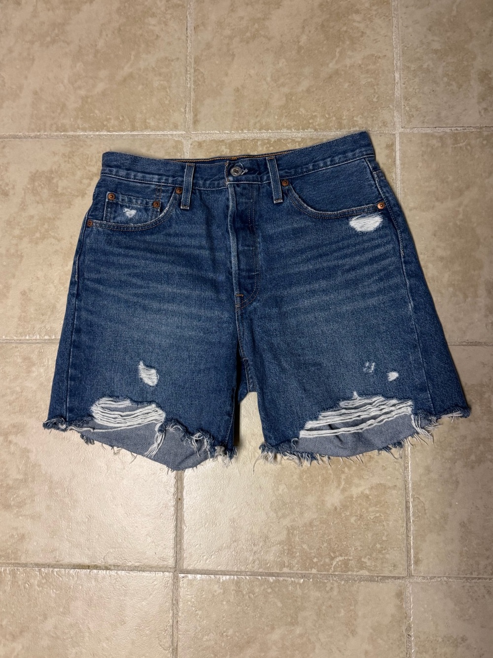 Levi’s Dad Shorts Size 29 | Distressed High Rise Denim Shorts